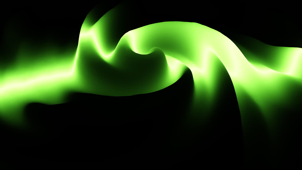 Un elemento di design semplice ed elegante caratterizzato da una linea verde ondulata su uno sfondo nero, adatto per migliorare l'appeal visivo in diversi progetti di design