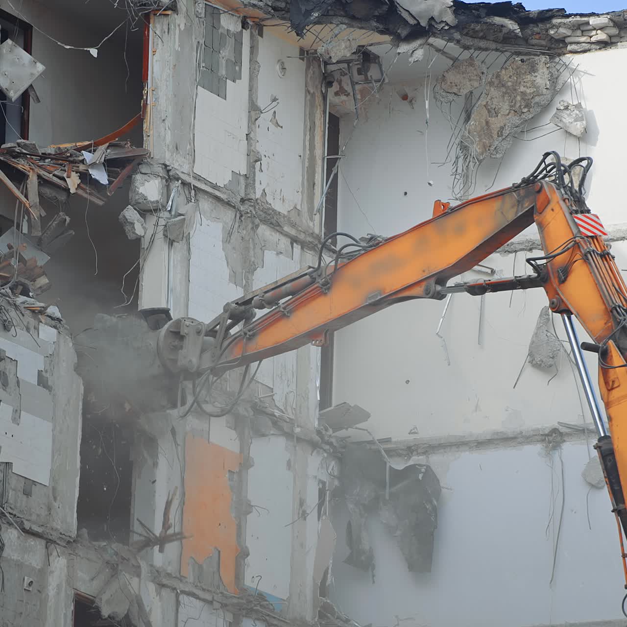 Destroying dangerous natural disaster. Earthquake disaster building distruction