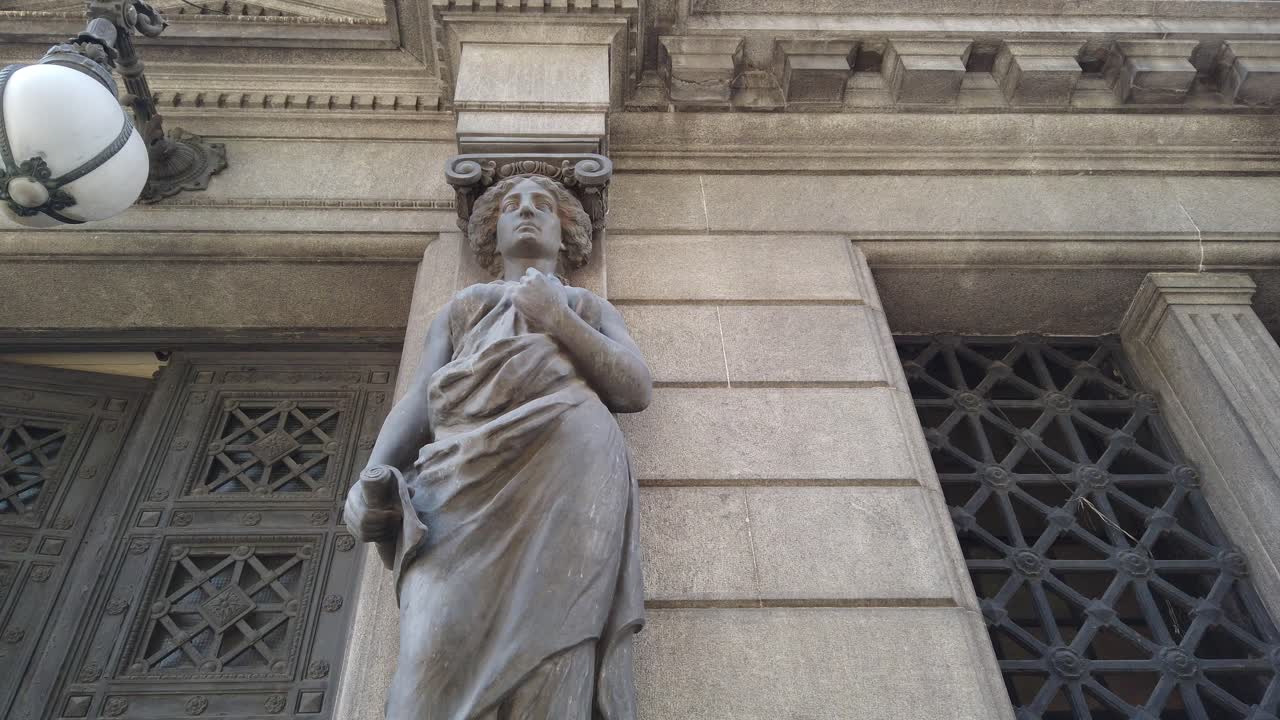 Justice and Knowledge Concept. representation Government Building Statue Detail