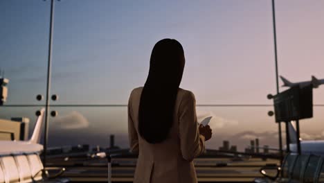 businesswoman at the airport