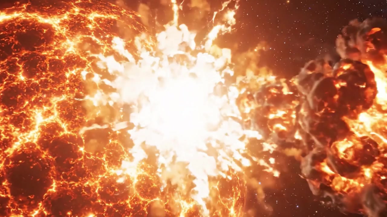A Stunning Celestial Event Showcasing the Fiery Surface and Dramatic Eruptions of a Star Captured in Two Striking Frames