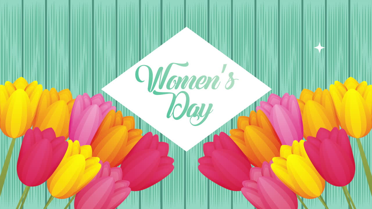 felicità carta di giorno della donna con colori rose fiori