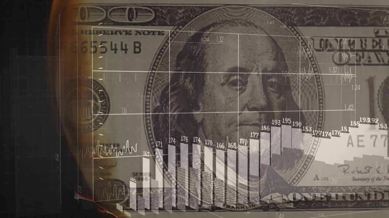 Banknotlar üzerinde veri işlemesi animasyonu