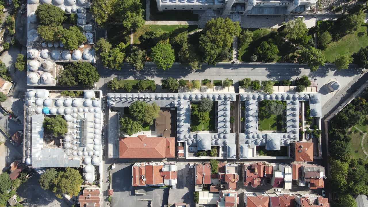 역사적인 이슬람 건축 공중 무인 항공기