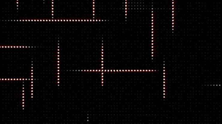 COUNTDOWN on Lights Wall and Abstract Symbol Animation, Rendering, Background, Loop