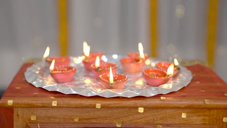 diye or earhne lamps ready for diwali festival