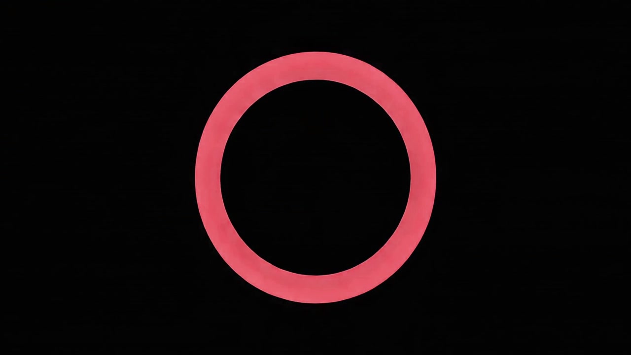 Abstract Red Circle Expanding and Contracting Animation