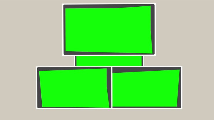 Animated interface with copy spaces