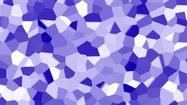 Sfondo animato con motivo di forme ornamentali frattali blu in movimento. Animazione 3D in loop continuo.