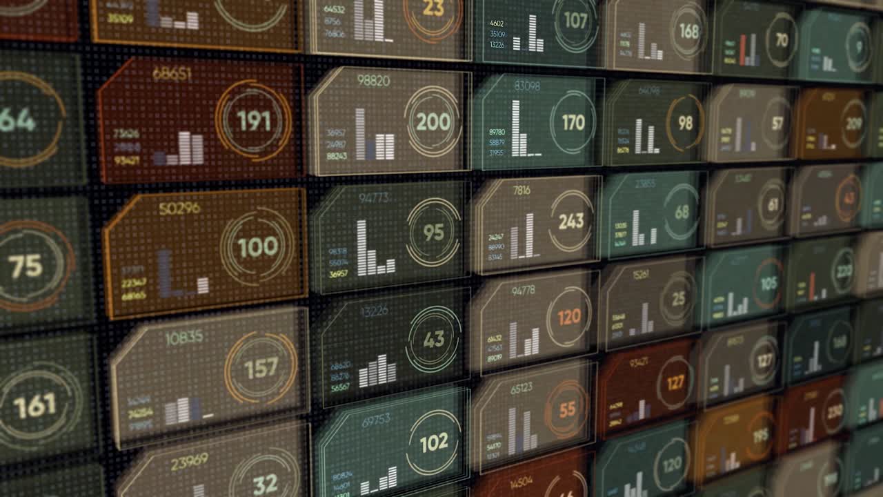 interfaz de tablero digital con visualización de datos