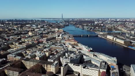 aerial view of saint petersburg, russia