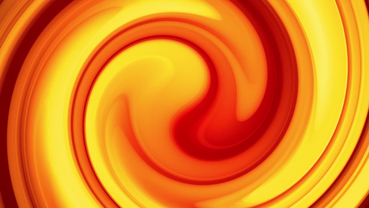 A red yellow gradient of a bright fire color changes slowly and cyclically. 4k smooth seamless looped abstract animation. 3d render of curved lines. 14