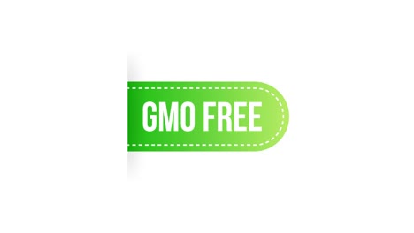 gmo free green ribbon. motion graphics.