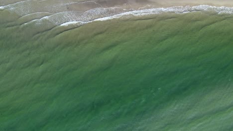 Imágenes-Aéreas-De-Un-Hermoso-Mar-Verde-Poco-Profundo