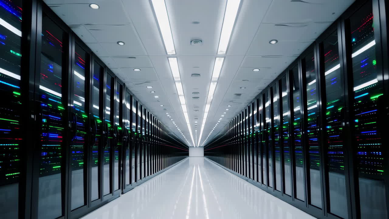 Modern Data Center Interior