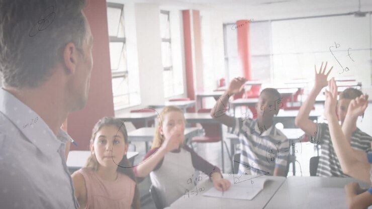 Animation of mathematical equations over schoolchildren learning