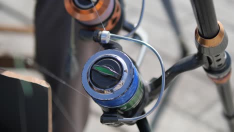 fishing reel close-up