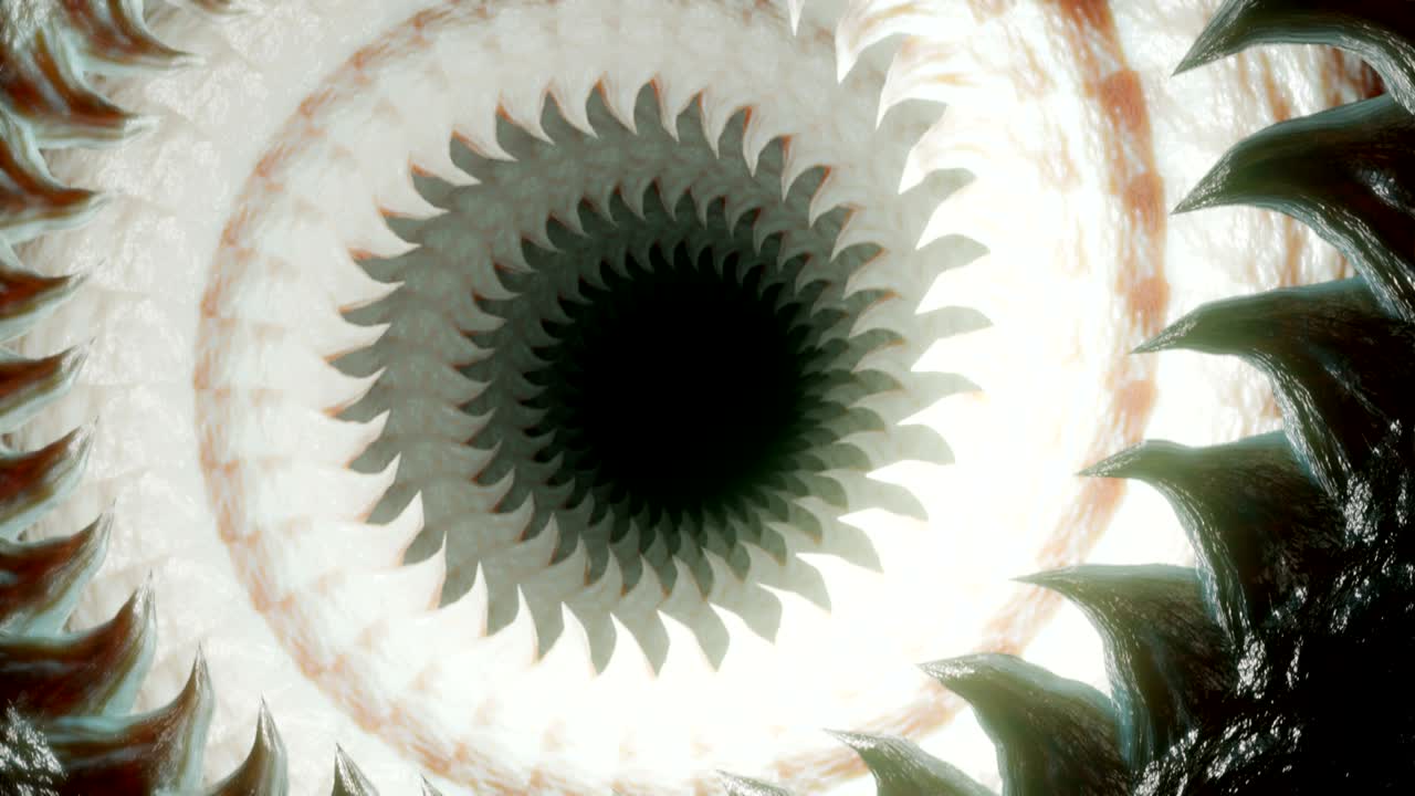 monstruo marino mítico submarino con cabeza parecida a un pulpo, cuya cabeza tiene tentáculos. fondo en bucle.