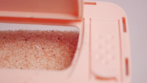 pink salt dispenser container