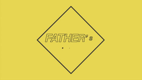 modern fathers day text in frame on fashion yellow gradient