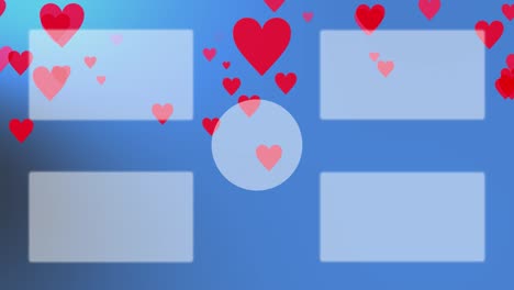 marca la gradación del corazón de las partículas de la tarjeta final de la pantalla de finalización de los gráficos de movimiento