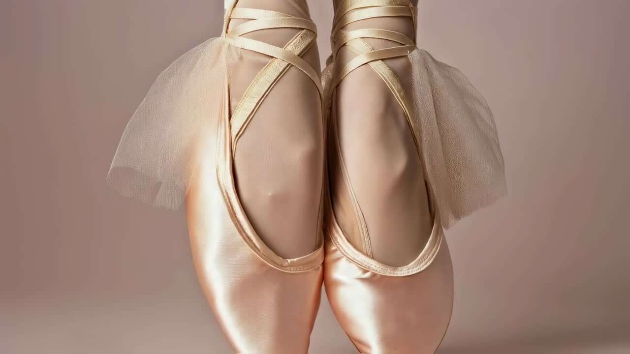 Ballet Pointe Shoes on Feet