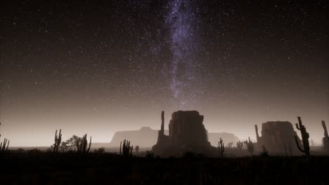 hyperlapse in death valley national park desert moonlit under galaxy stars