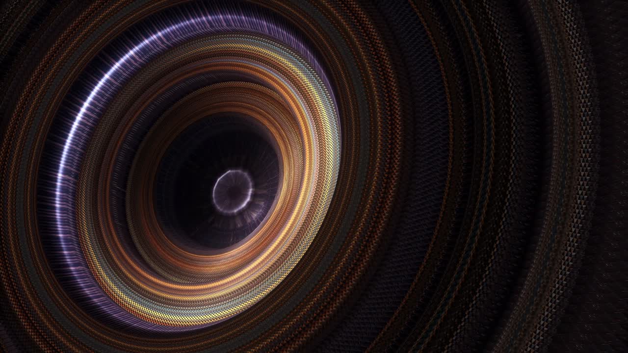 4K 3D Abstract art monochromatic animation of concentric circles ripple oscillating Seamless loop. Black and white circles pulsate in a wavy way. Psychedelic patterns, abstract shapes animation.