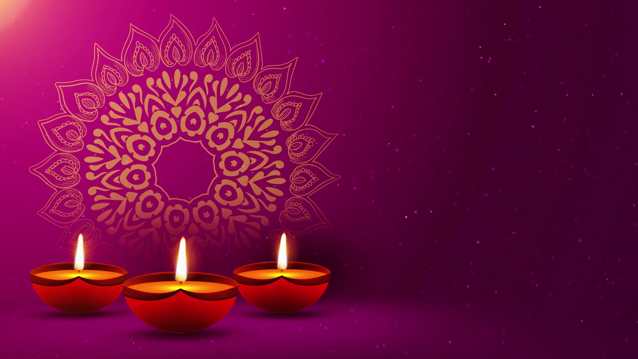 Buon Diwali, Deepavali o Dipawali, festa delle luci, sfondo di auguri e celebrazione, luci 3D 4K.