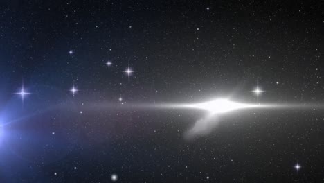 animación de luz brillante sobre luces de punto brillantes patrón de estrellas.