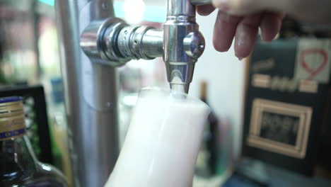 pouring a beer