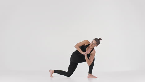 woman performing yoga pose
