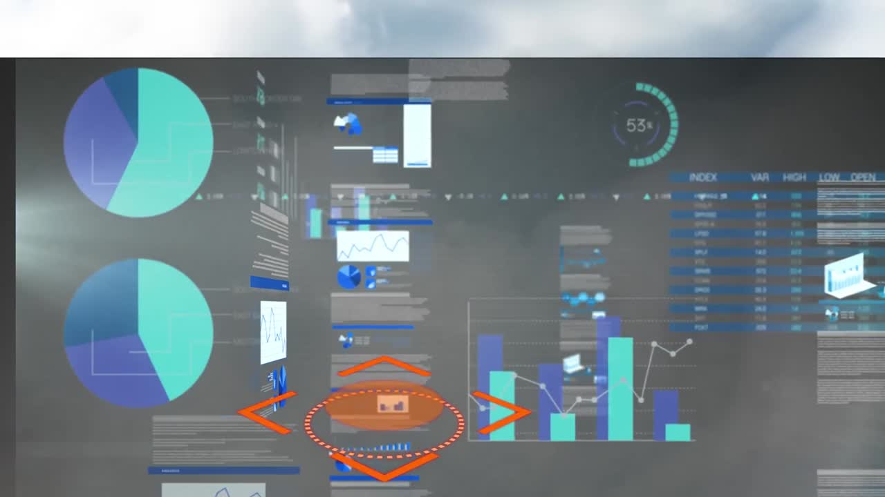 animación de estadísticas y procesamiento de datos en la nube