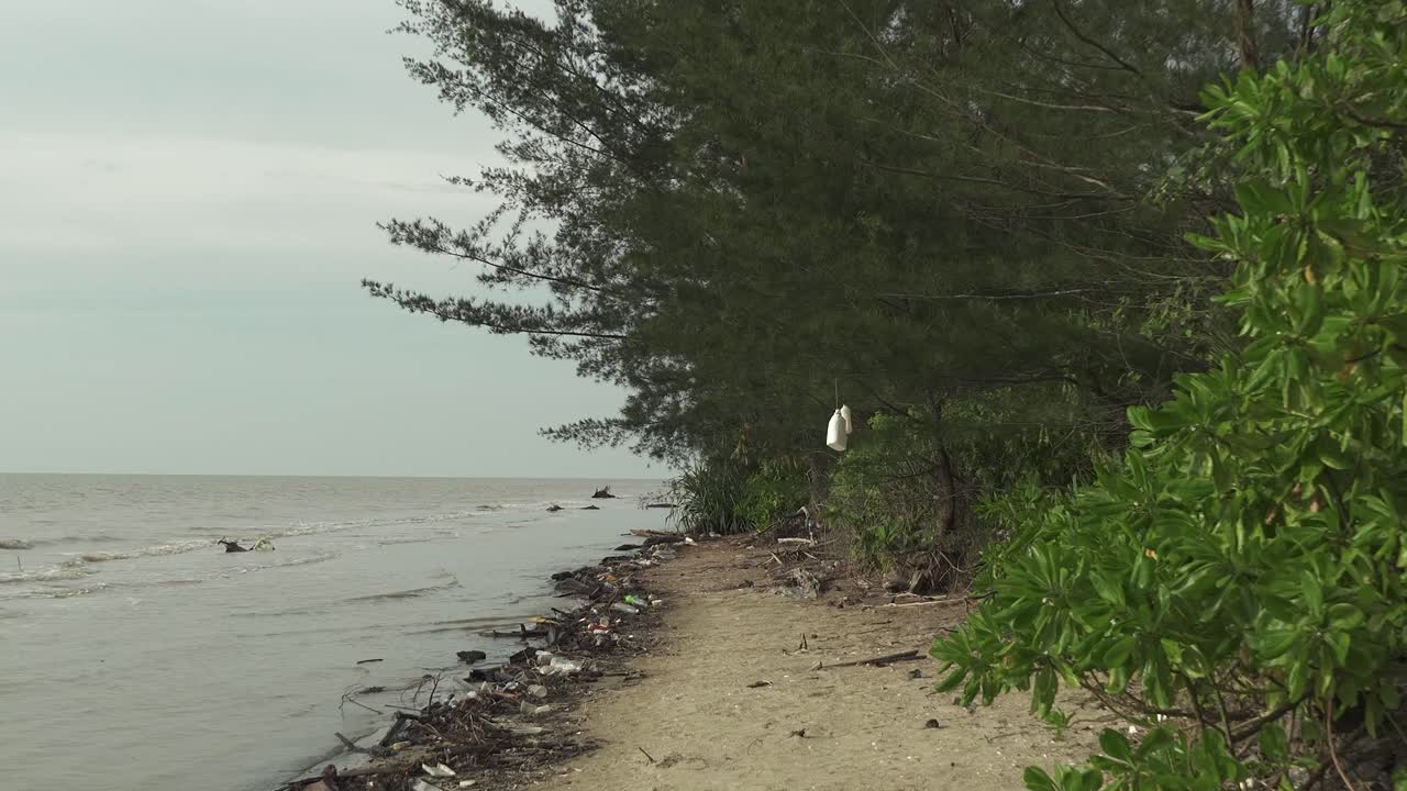 Beautiful Summer View At Kabong Beach,White Sandy Beach,Blue Sky,Sea And Green Trees.