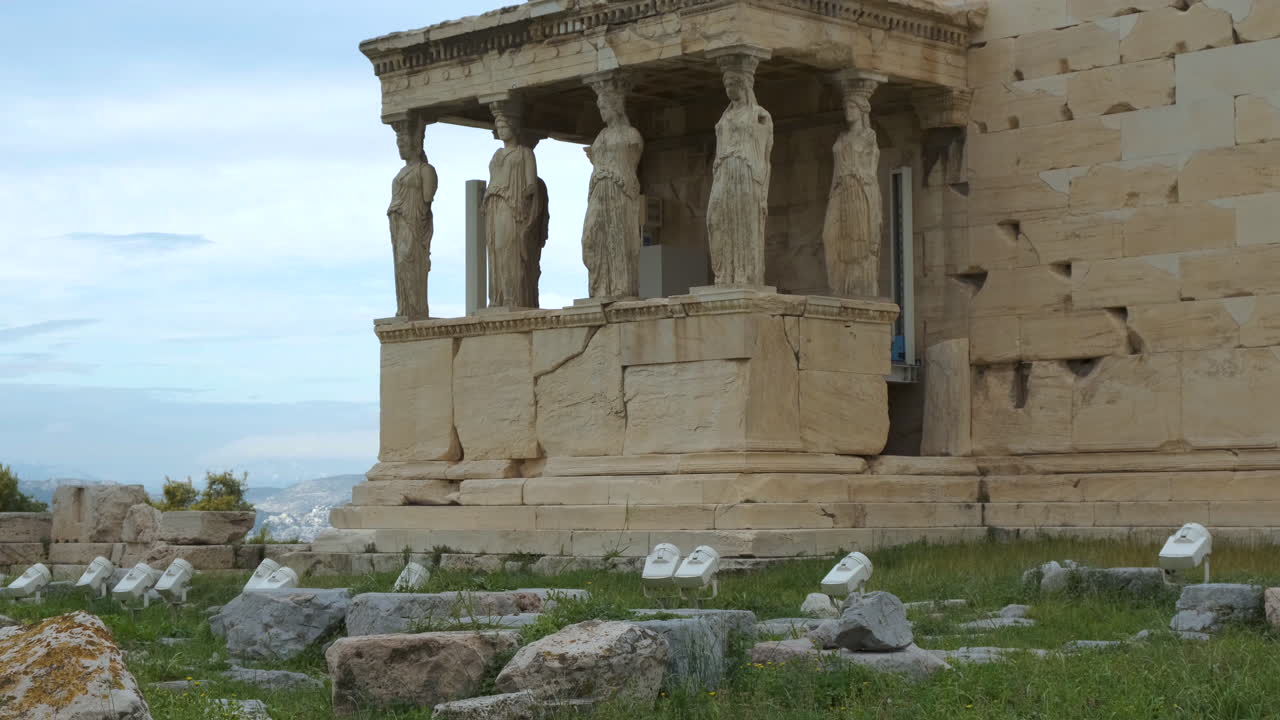 The Erechtheion on the Acropolis in Athens, Greece