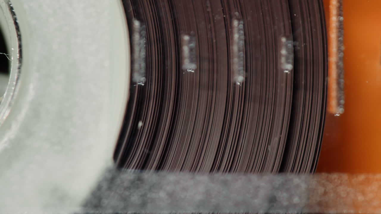 카세트 테이프의 클로즈업