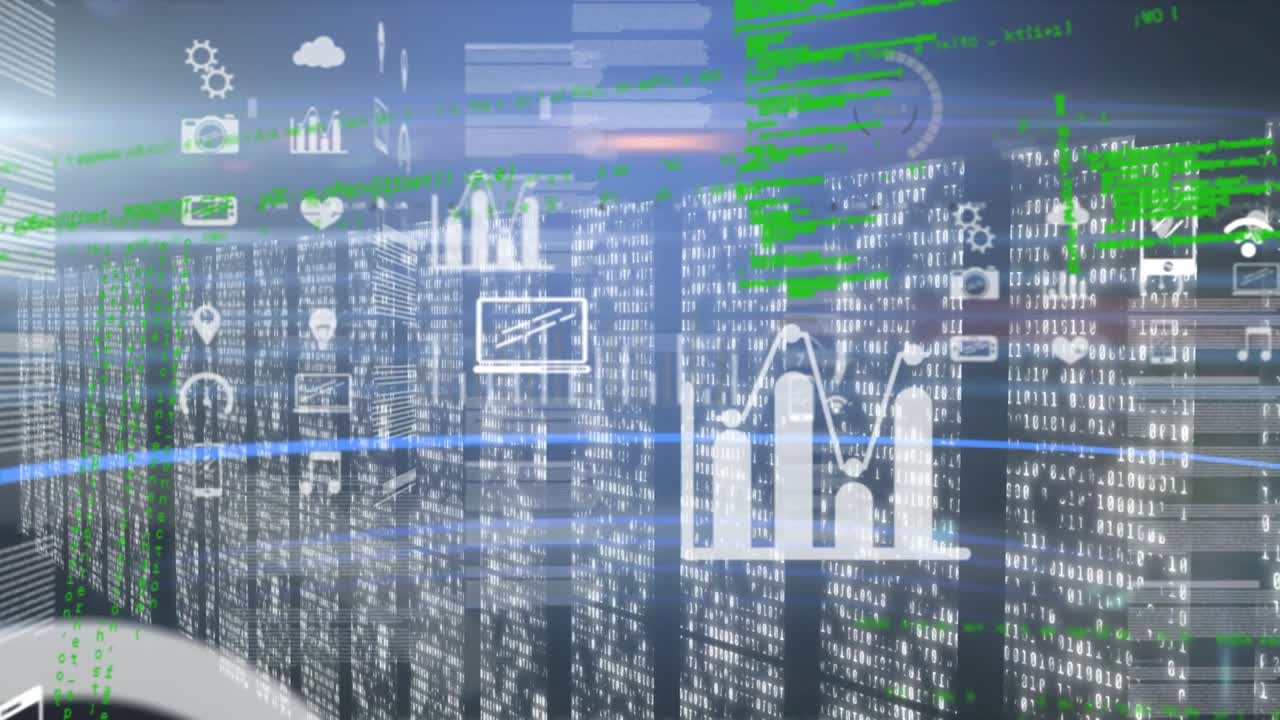 Animasjon av databehandling over dataservere