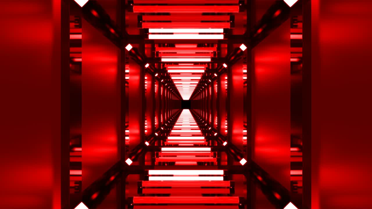 túnel de discoteca abstracto con bucle tecnológico rojo