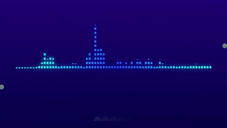 animation of moving colourful shapes and icons over spots moving