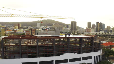 Construction of a Building in a Cityscape