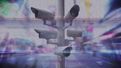 Animation-Einer-Überwachungskamera-Mit-Stadt-Im-Hintergrund