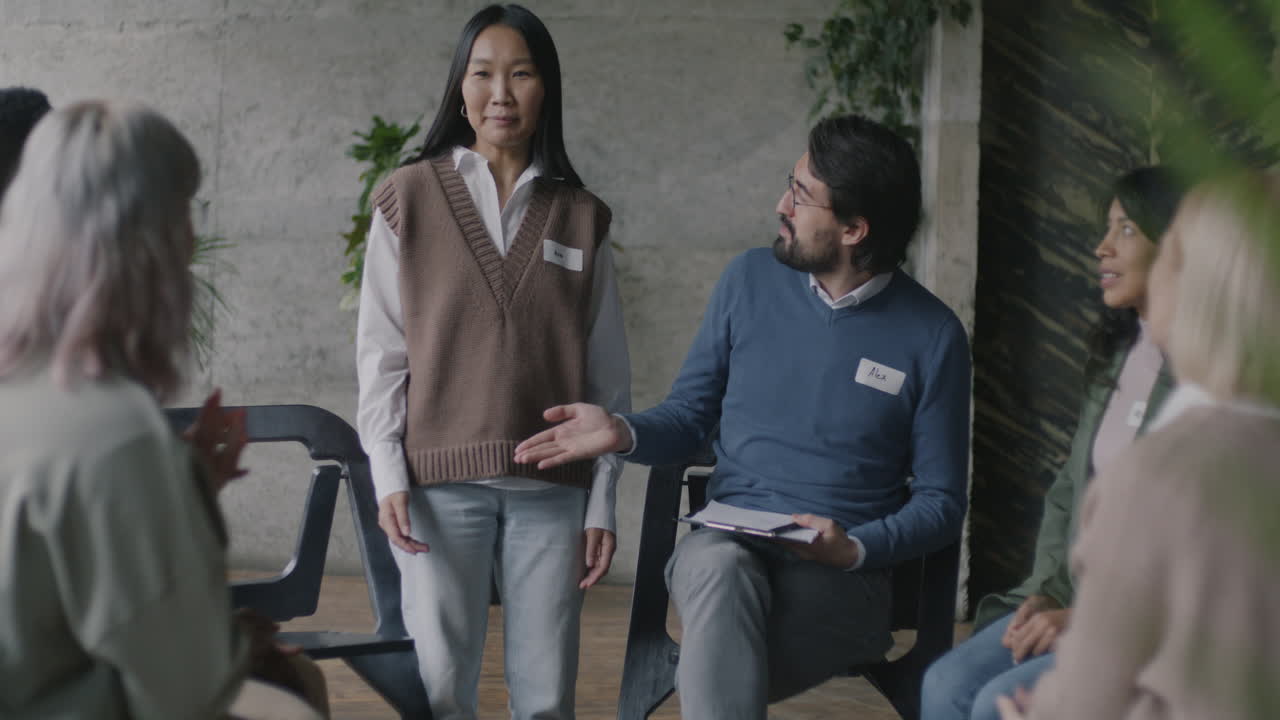 sesión de terapia en grupo