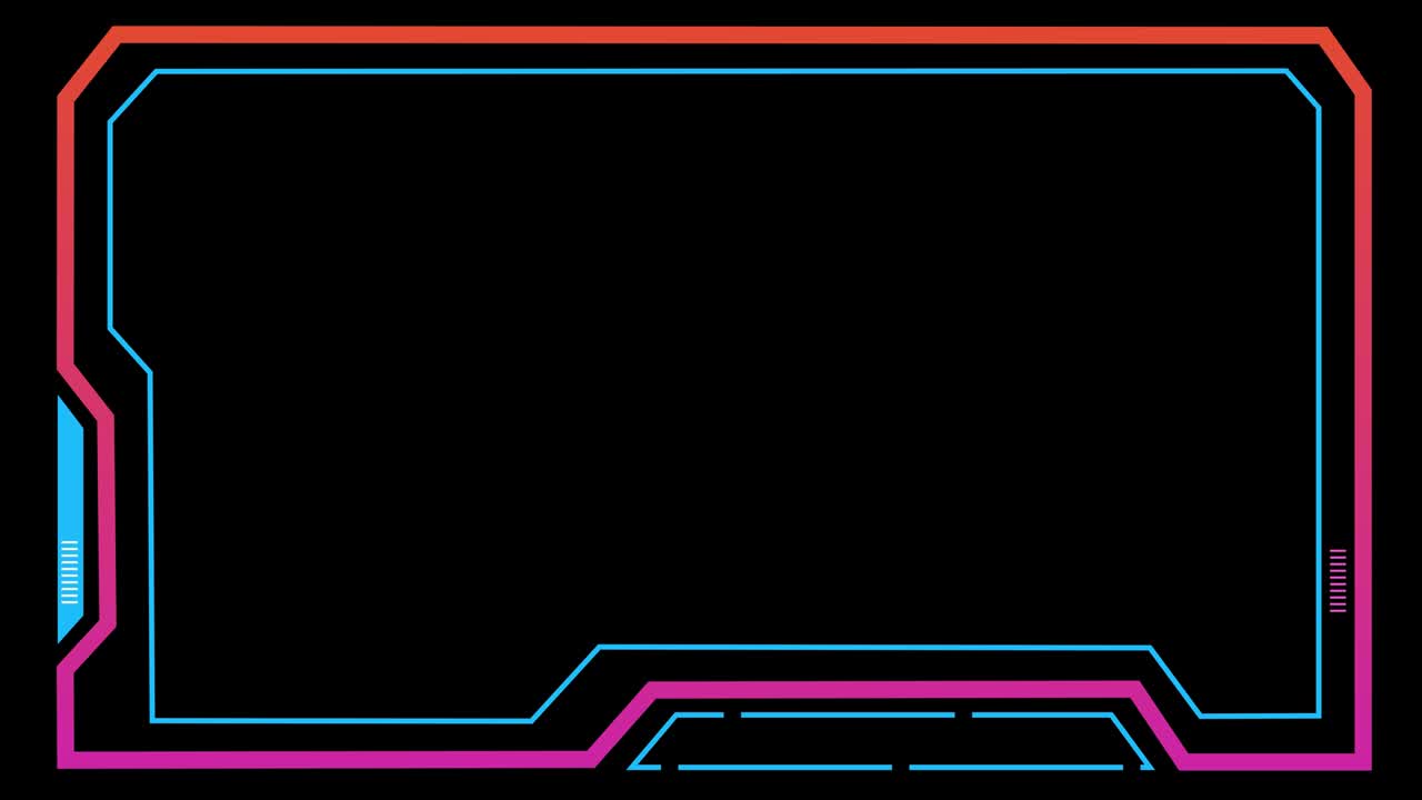 4K HUD Futuristic Hologram VHS Sci Fi Viewfinder games Loop animation.