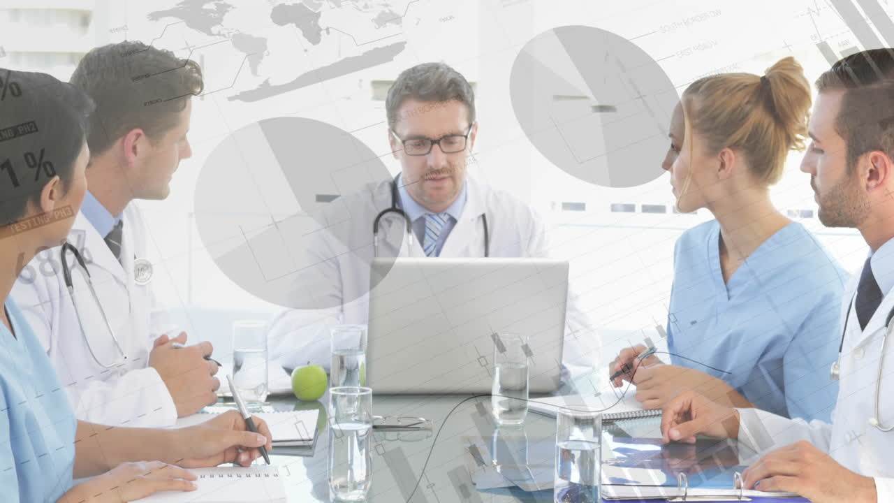 회의에 있는 의사들 4k