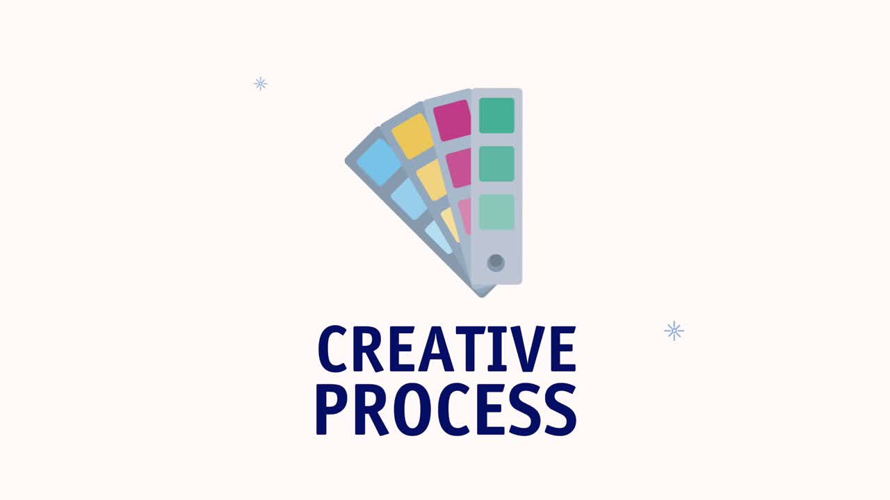 크리에이티브 프로세스 색상 팔레트 글