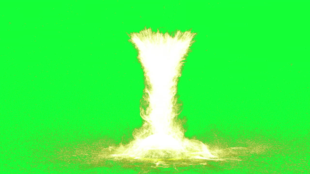 Explosion with green screen background
