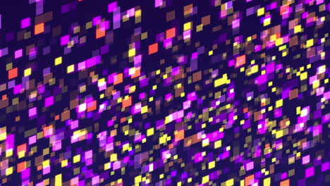 bloques luminosos que parpadean al azar en tonos púrpuras