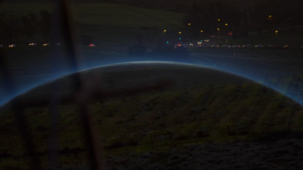 전 세계 연결 네트워크 및 데이터 처리 창