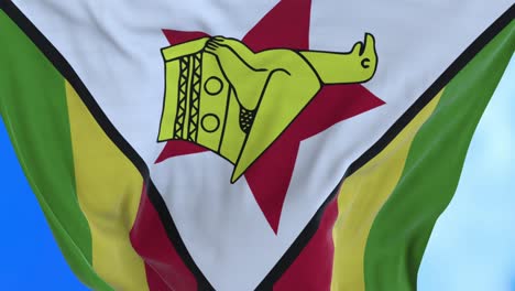 el bucle sin costuras de la bandera de zimbabue.