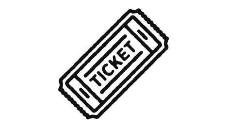 ticket icon animation footage & alpha channel